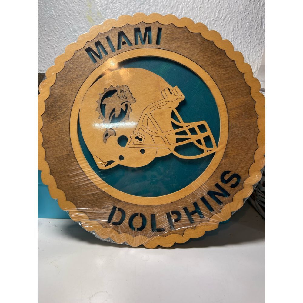 Miami Dolphins Artistic Wood Art